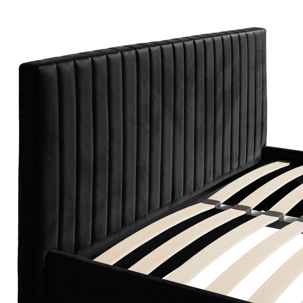 Berlin Black Faux Leather Bed Frame - Modern Bedroom Style