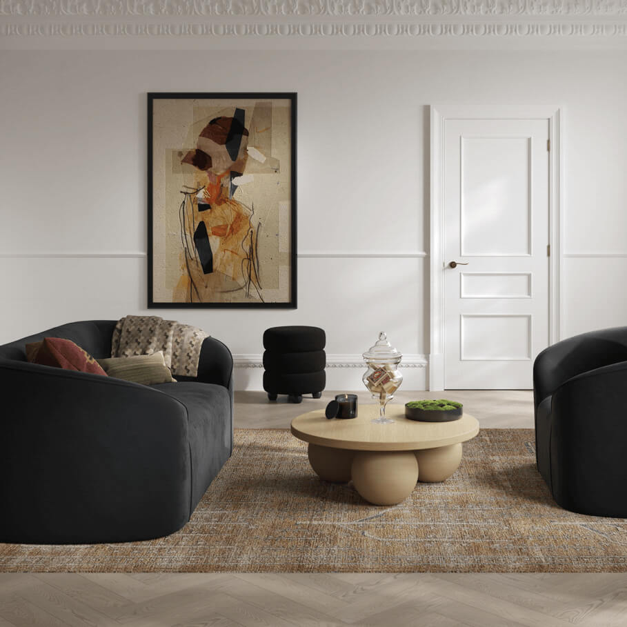 Zuma Black Sofa: Modern, Comfortable, Durable 3-Seater for Contemporary Living Spaces
