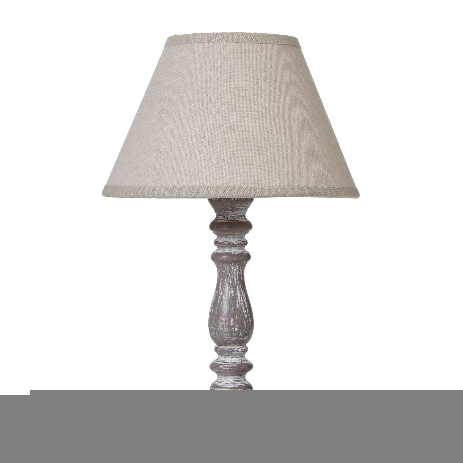 Setia Column Table Tamp With Linen Shade