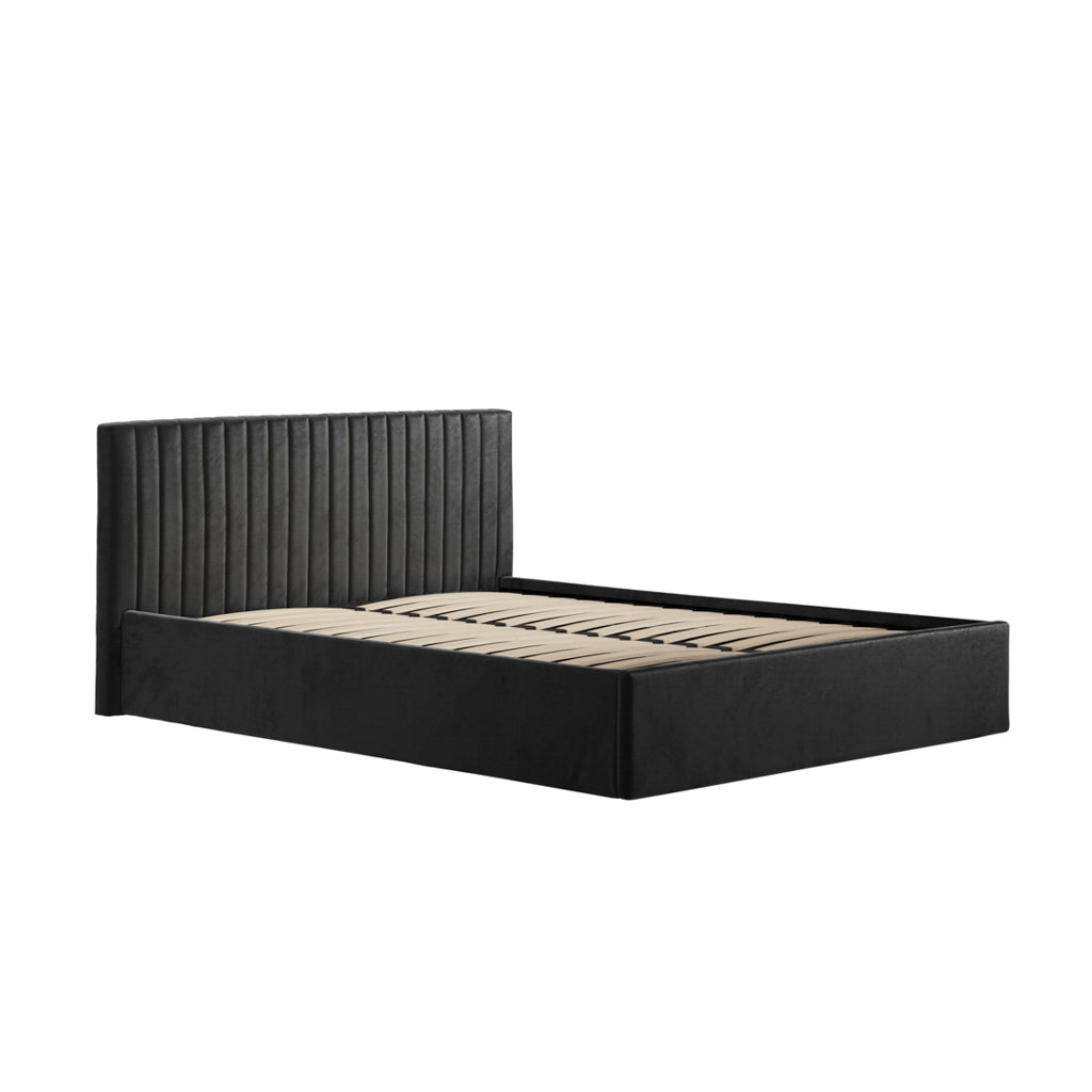 Berlin Black Faux Leather Bed Frame - Modern Bedroom Style