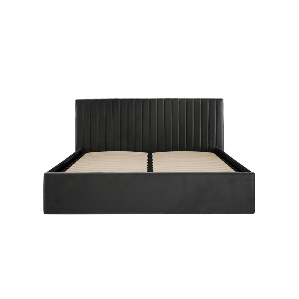 Berlin Black Faux Leather Bed Frame - Modern Bedroom Style