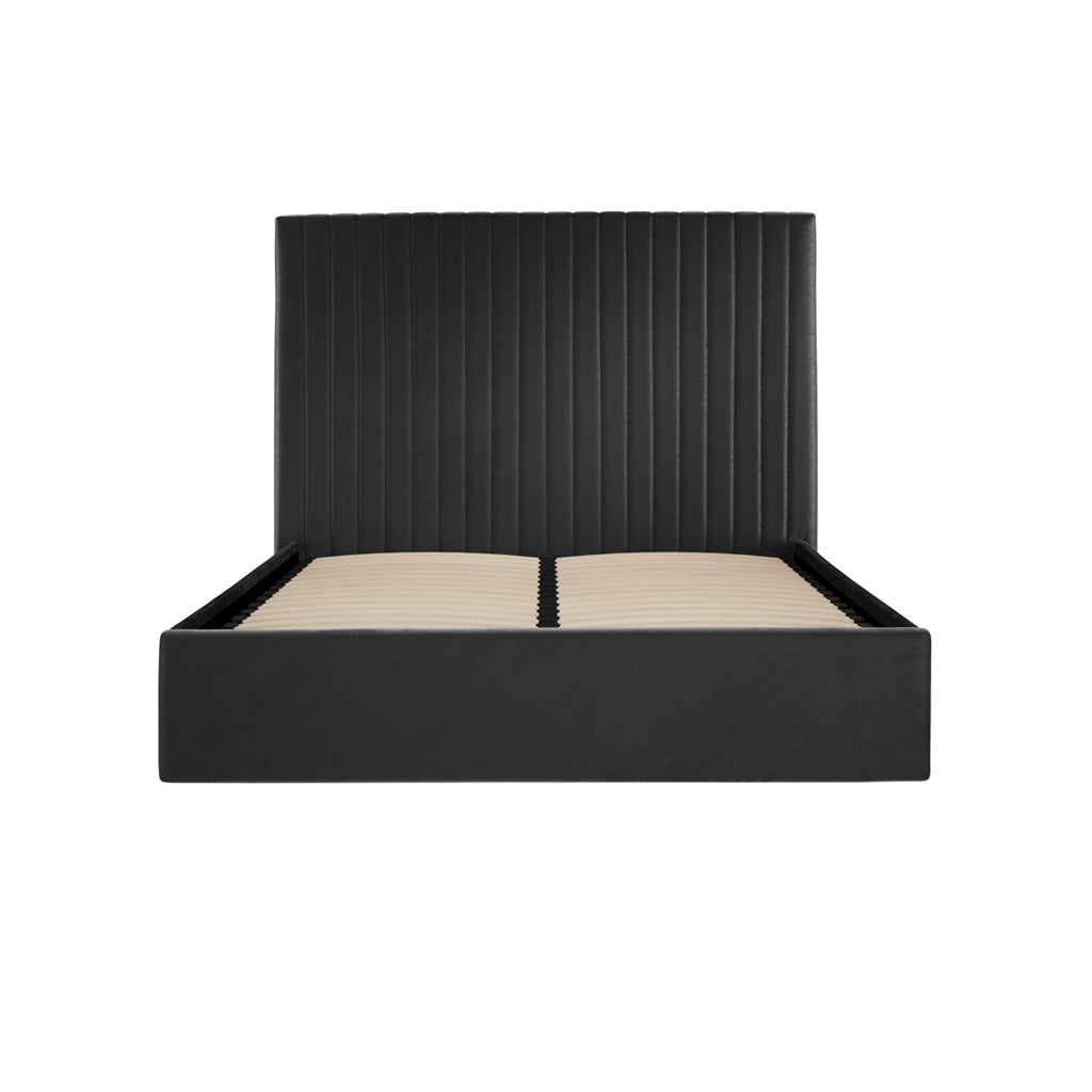 Berlin Black Faux Leather Bed Frame - Modern Bedroom Style
