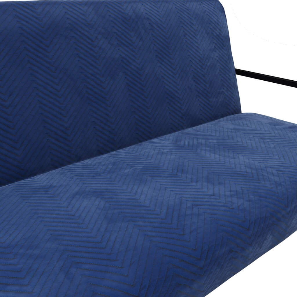 Chance Oxford Blue Sofa: Luxurious Velvet 3-Seater Couch, Modern Living Room Furniture