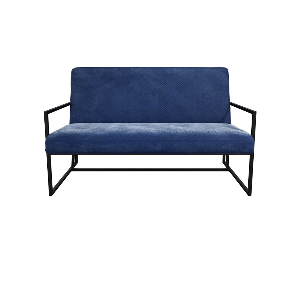 Chance Oxford Blue Sofa: Luxurious Velvet 3-Seater Couch, Modern Living Room Furniture