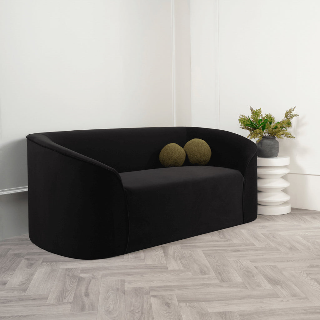 Zuma Black Sofa: Modern, Comfortable, Durable 3-Seater for Contemporary Living Spaces