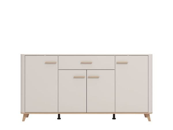 Dariqon Cashmere Oak Effect 180cm Four-Door Sideboard with Spacious Storage