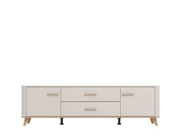 Dariqon Large 71-inch Contemporary Cashmere & Oak Effect TV Unit with Storage