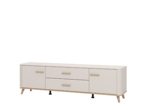 Dariqon Large 71-inch Contemporary Cashmere & Oak Effect TV Unit with Storage