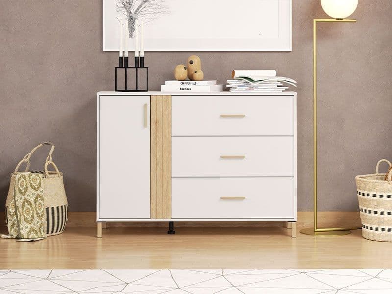 Granada Cashmere & Artisan Oak Chest of Drawers – Stylish Storage for UK Homes