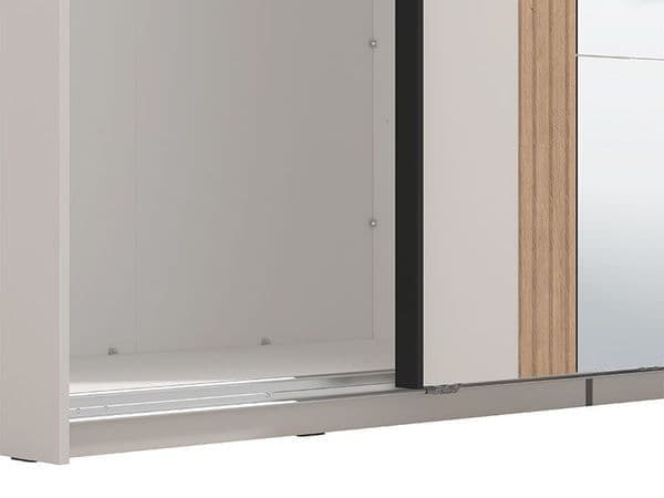 Granada Cashmere Artisan Oak Effect 220cm Sliding Wardrobe with Mirrors