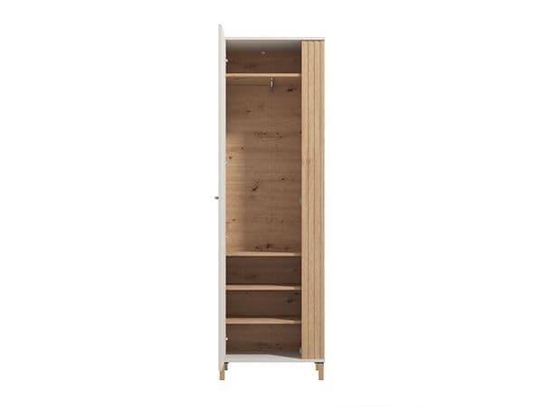 Granada Cashmere Artisan Oak Slim Narrow Wardrobe - Elegant Bedroom Storage
