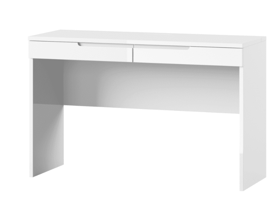 Santino S31 White High Gloss Two-Drawer Dressing Table with Flap Desktop