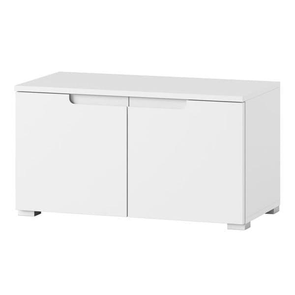 Santino Modern White Gloss Hallway Storage Cupboard Cabinet – 2 Handle-less Doors