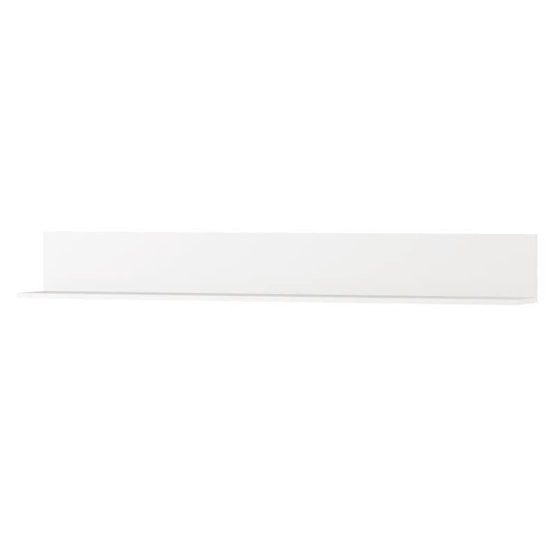 Santino White Gloss Long Floating Wall Shelf - Modern, Sleek Display Storage Unit