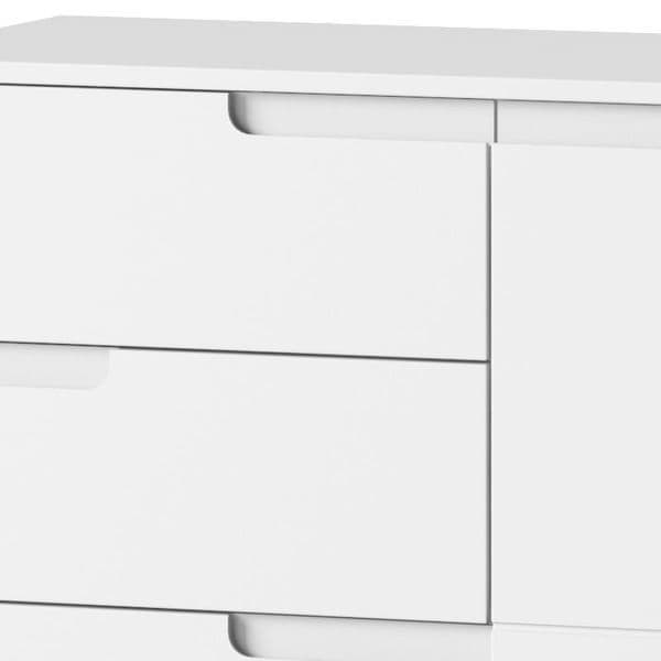 Santino White High Gloss 4-Drawer Chest: Modern Bedroom Storage Solution