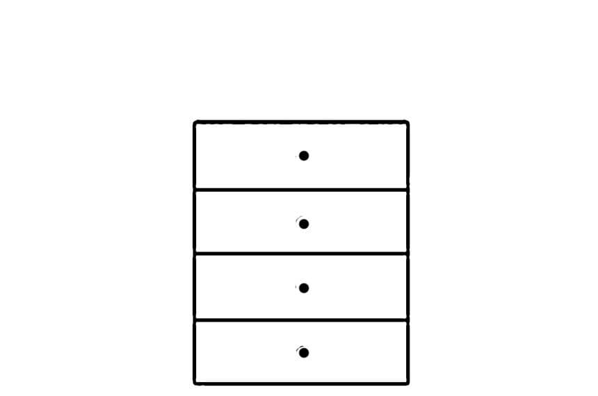 Sleek Modern White High Gloss Narrow 4-Drawer Chest of Drawers S2