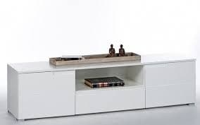 Modern White High Gloss TV Cabinet S9 with Doors & Drawer Media Storage Unit